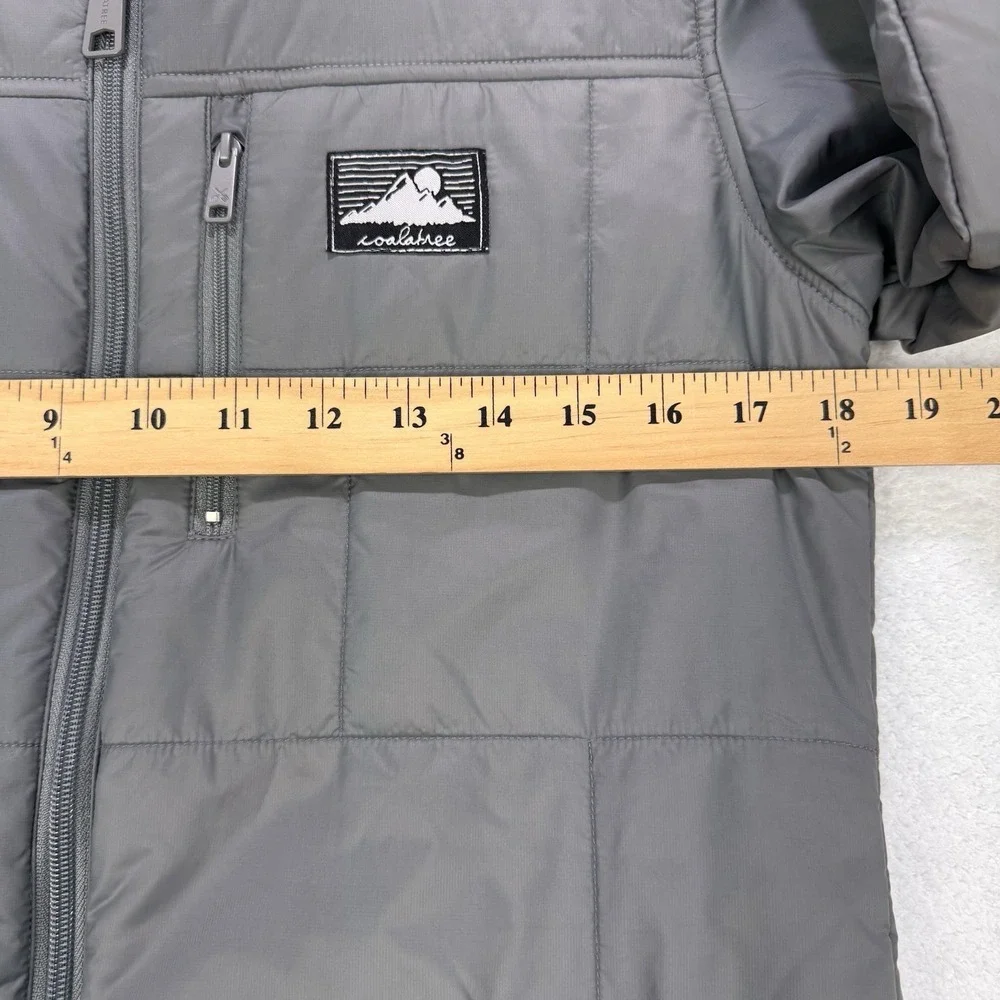 Coalatree Treeline Jacket Women M Gray Primaloft‎ Nylon Ripstop Wicking Full Zip